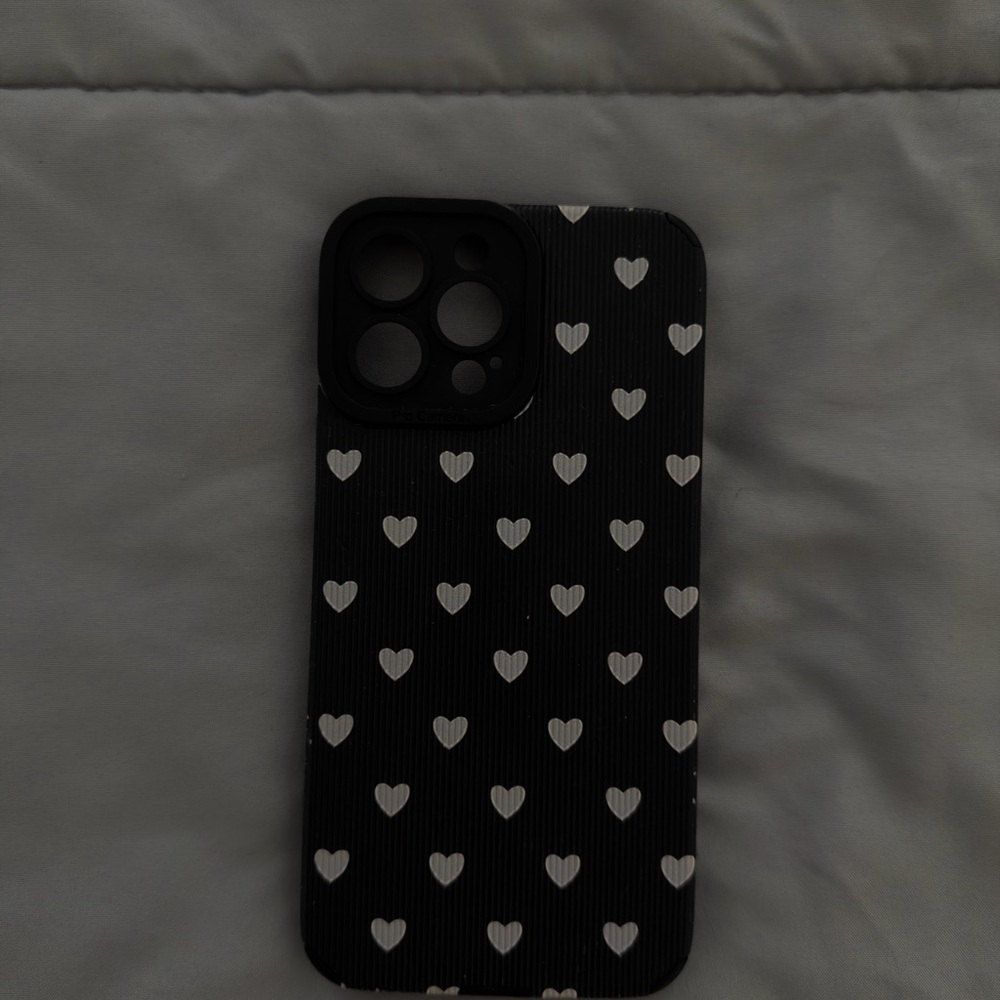Black Heart Pattern Phone Case - for IPhone 13 Pro Max